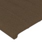 Cabeceira de cama c/ abas tecido 83x23x78/88cm castanho-escuro