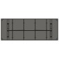 Mesa de jardim com tampo de vidro 240x90x75 cm vime PE preto