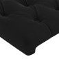 Cabeceira de cama c/ abas veludo 93x23x78/88 cm preto