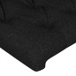 Cabeceira de cama c/ abas tecido 147x23x78/88 cm preto