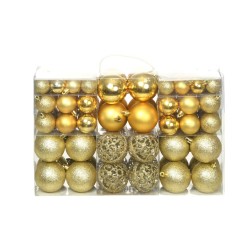 Conjunto de bolas de natal 100 pcs 3/4/6 cm dourado - vidaXL | Enfe...