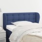 Cabeceira de cama c/ abas tecido 83x23x78/88 cm azul