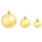 Conjunto de bolas de natal 100 pcs 3/4/6 cm dourado