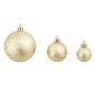 Conjunto de bolas de natal 100 pcs 3/4/6 cm dourado