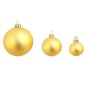 Conjunto de bolas de natal 100 pcs 3/4/6 cm dourado