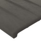 Cabeceira de cama c/ abas veludo 203x23x78/88cm cinzento-escuro