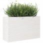 Vaso/floreira de jardim 110x40x68,5 cm pinho maciço branco