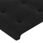 Cabeceira de cama c/ abas veludo 103x23x78/88 cm preto