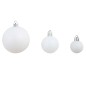 Conjunto de bolas de natal 100 pcs 3/4/6 cm branco/cinzento