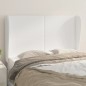 Cabeceira cama c/ abas couro artificial 147x23x118/128cm branco