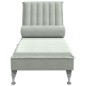 Chaise lounge de massagem com rolo veludo cinzento-claro