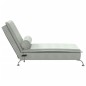 Chaise lounge de massagem com rolo veludo cinzento-claro