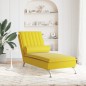 Chaise lounge de massagem com rolo veludo amarelo