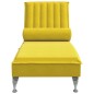 Chaise lounge de massagem com rolo veludo amarelo