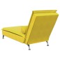 Chaise lounge de massagem com rolo veludo amarelo