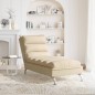 Chaise lounge com almofadões tecido creme