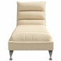 Chaise lounge com almofadões tecido creme