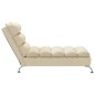 Chaise lounge com almofadões tecido creme