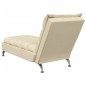 Chaise lounge com almofadões tecido creme