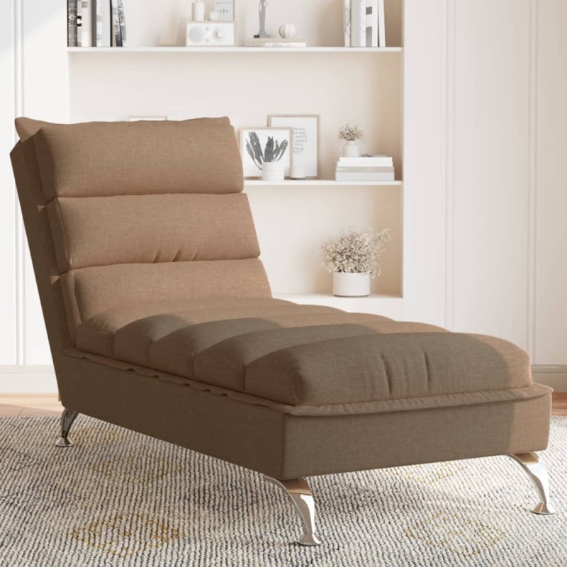 Chaise lounge com almofadões tecido castanho-Cadeiras de descanso-Home Retail