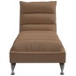 Chaise lounge com almofadões tecido castanho