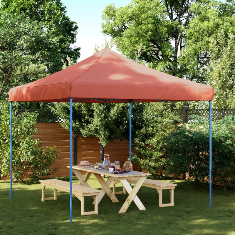 Tenda para festas pop-up dobrável 292x292x315 cm terracotta-Toldos e gazebos-Home Retail