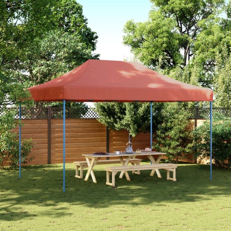 Tenda para festas pop-up dobrável 440x292x315 cm terracotta-Toldos e gazebos-Home Retail