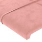 Cabeceira cama c/ abas veludo 103x23x118/128 cm rosa