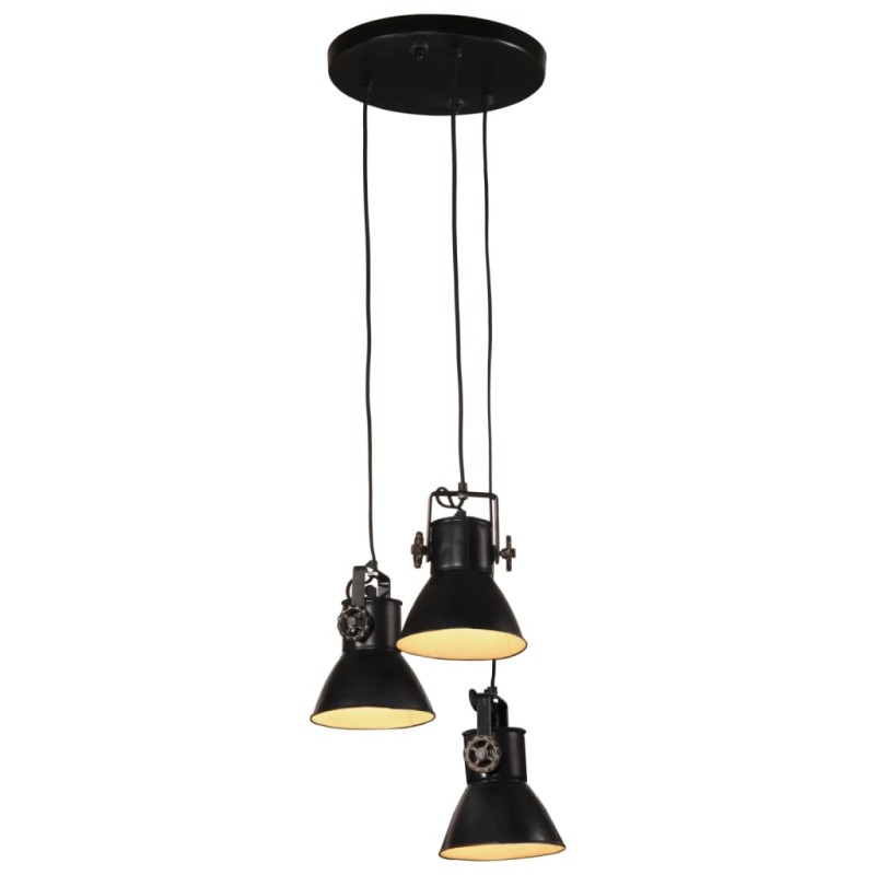 Candeeiro suspenso 25 W 30x30x100 cm E27 preto-Candeeiros-Home Retail