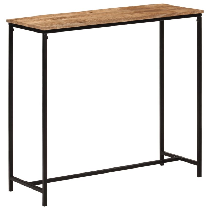 Mesa consola 80x30x74 cm madeira de mangueira maciça e ferro-Mesas de apoio-Home Retail