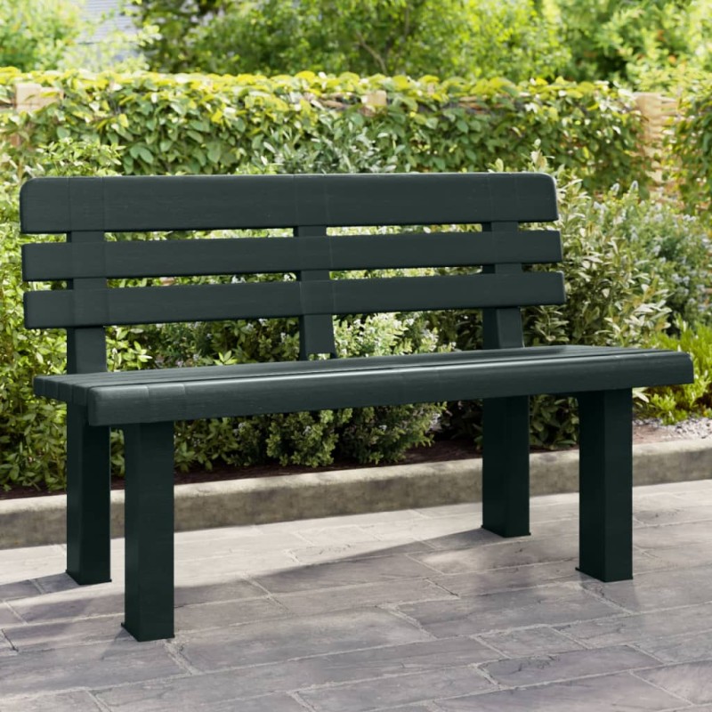 Banco de jardim 110x52x71 cm polipropileno verde-Bancos de jardim-Home Retail