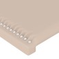 Cabeceira cama c/ abas couro artif. 103x23x118/128cm cappuccino