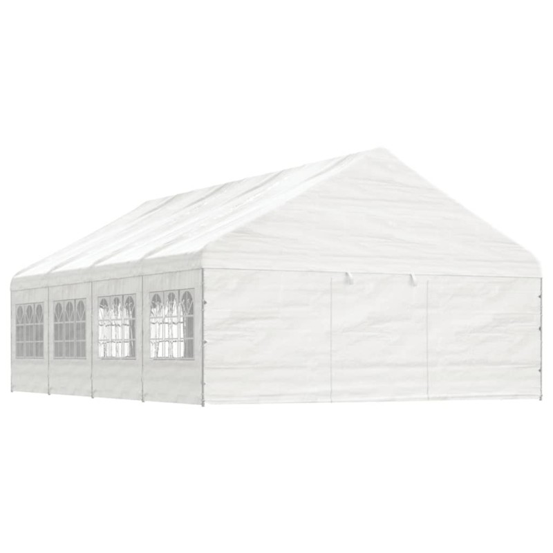 Gazebo com telhado 8,92x5,88x3,75 m polietileno branco-Toldos e gazebos-Home Retail