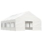 Gazebo com telhado 8,92x5,88x3,75 m polietileno branco