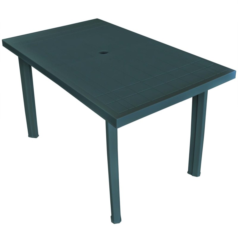 Mesa de jardim 126x76x72 cm plástico verde-Mesas de jardim-Home Retail