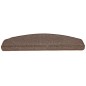 Tapetes de escada 15 pcs 65x24x4 cm castanho café