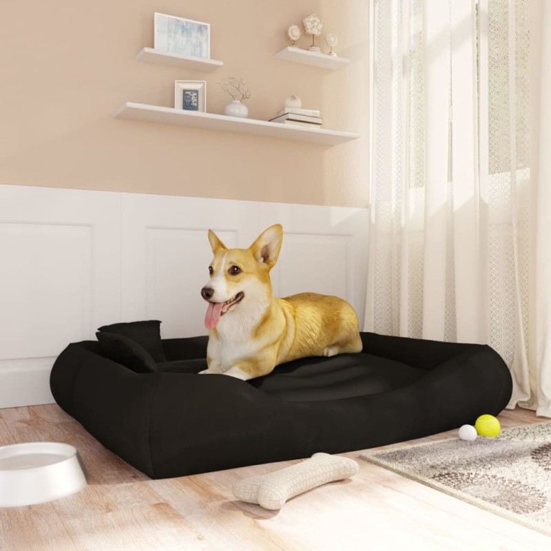 Almofadão p/ cães c/ almofadas 115x100x20cm oxford preto-Ninhos para cães-Home Retail