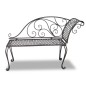 Chaise lounge para jardim 128 cm aço antigo castanho