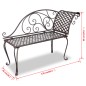 Chaise lounge para jardim 128 cm aço antigo castanho