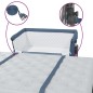 Cama de bebé com colchão tecido de linho azul marinho