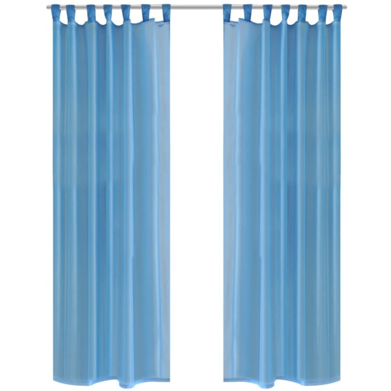 Cortina turquesa 140 x 175 cm 2 peças-Persianas e cortinas-Home Retail