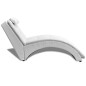 Chaise longue com almofada couro artificial branco