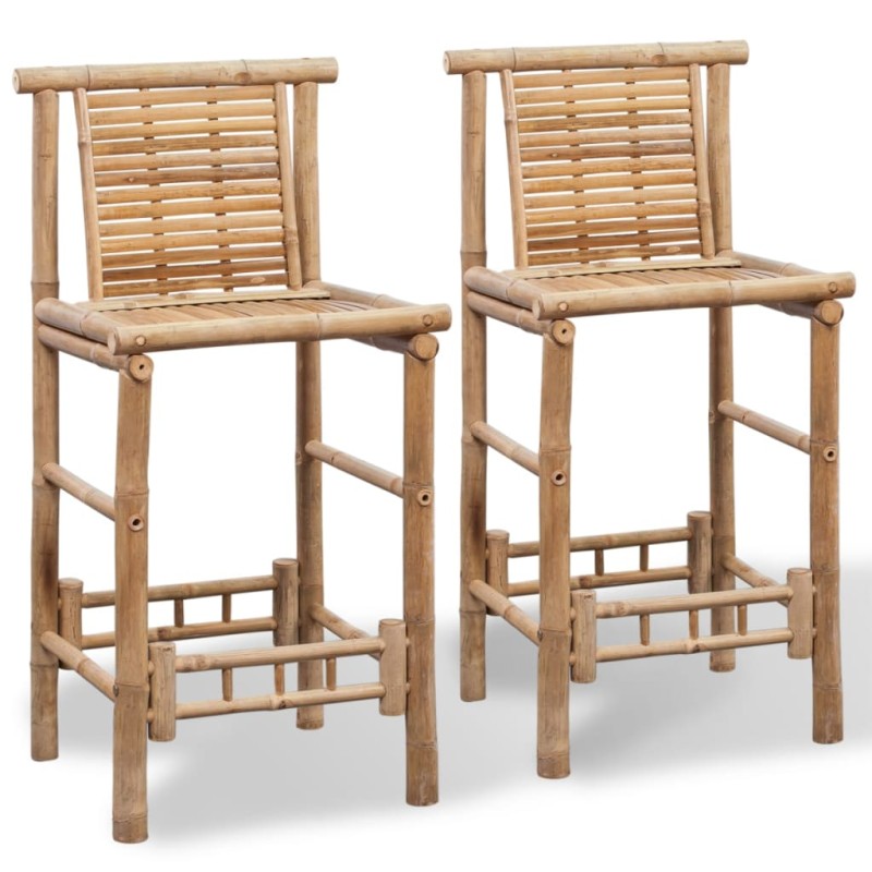 Bancos de bar 2 pcs bambu-Bancos de bar-Home Retail