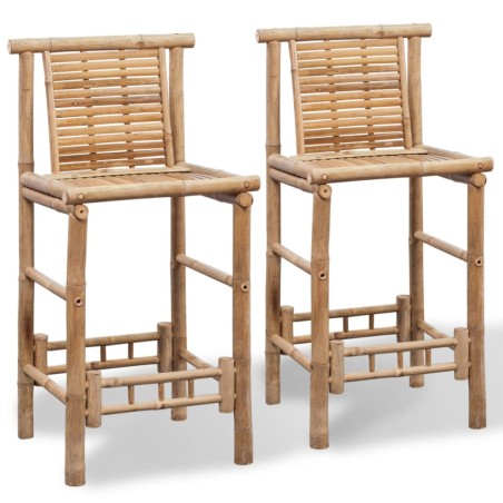 Bancos de bar 2 pcs bambu