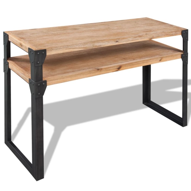 Mesa consola, madeira de acácia maciça, 120x40x85 cm-Mesas de apoio-Home Retail