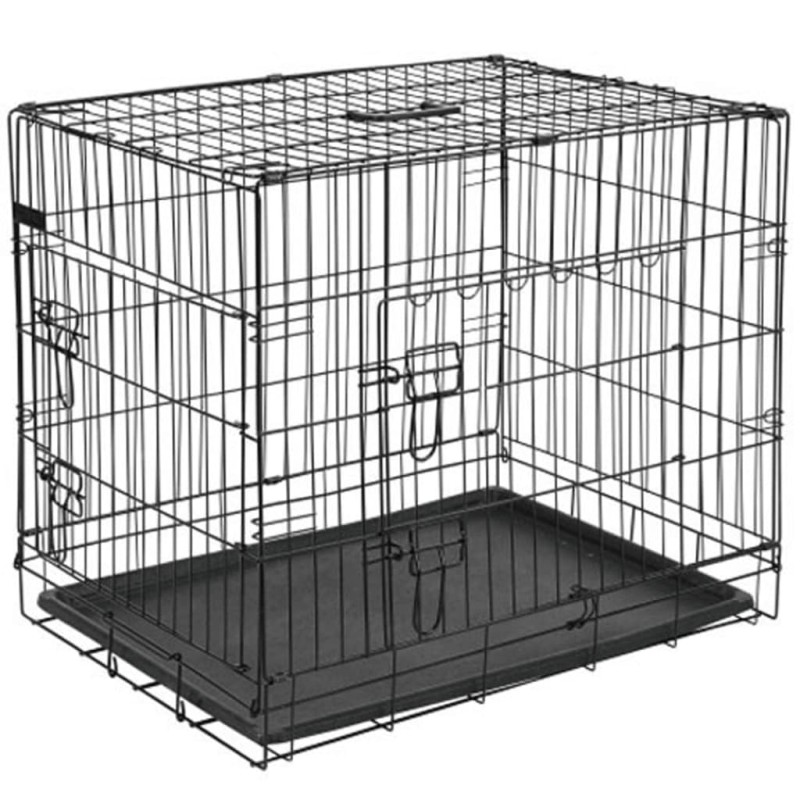 @Pet Transportadora para cães metal 77,5x48,5x55,5 cm preto 15002-Transportadoras e malas para animais-Home Retail