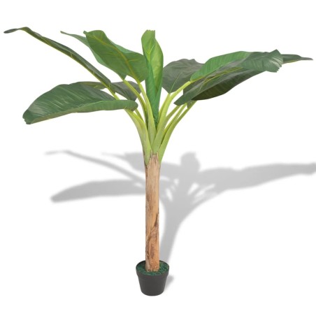 Planta bananeira artificial com vaso 150 cm verde