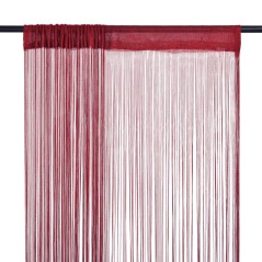 Cortinas de fios 2 pcs 100x250 cm bordô