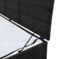 Caixa de arrumação para jardim 150x50x60 cm vime PE preto