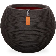 Capi Vaso redondo Nature Rib 62x48 cm preto KBLR271